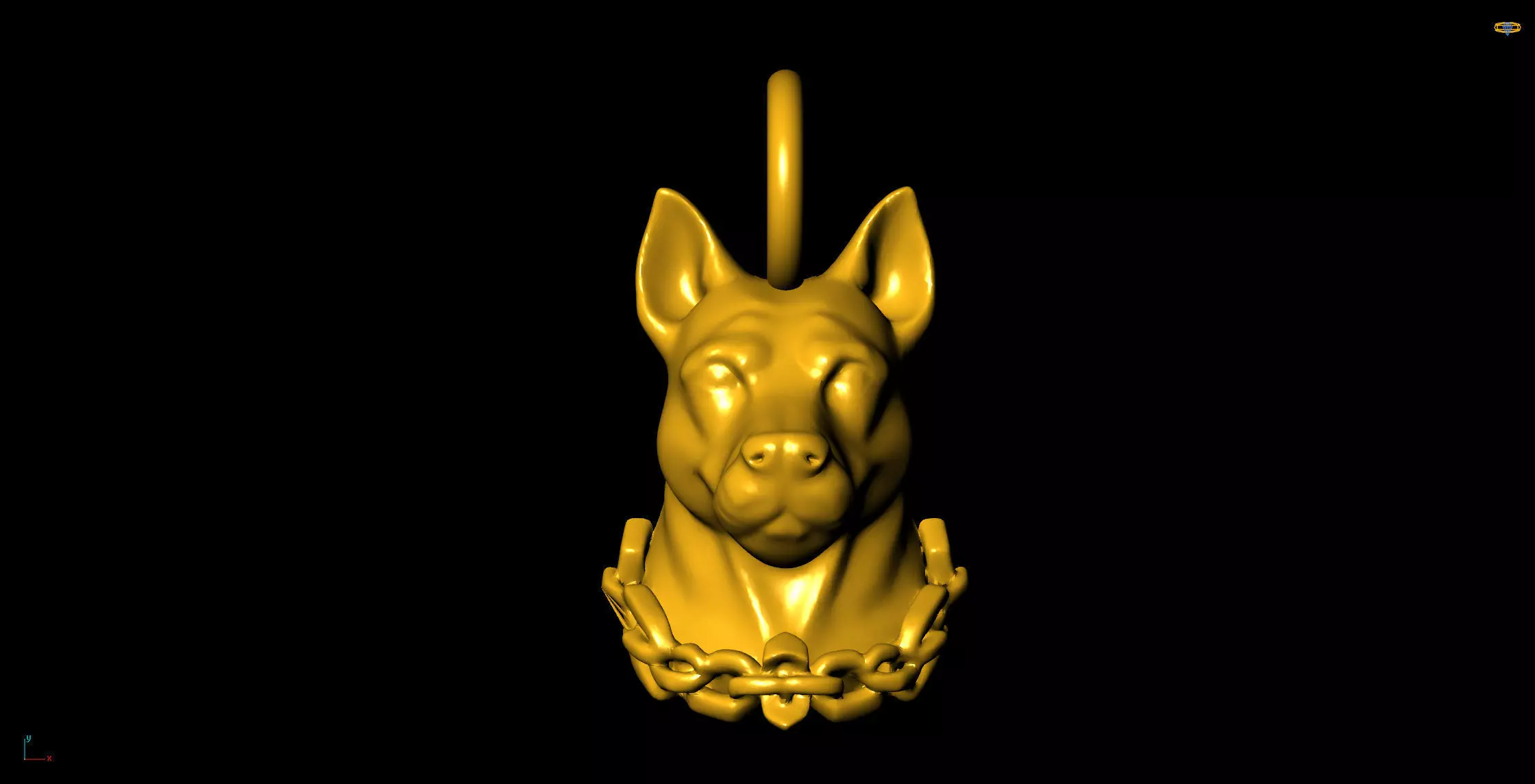 Dog pendant charms - one inch pendant Free 3D print model