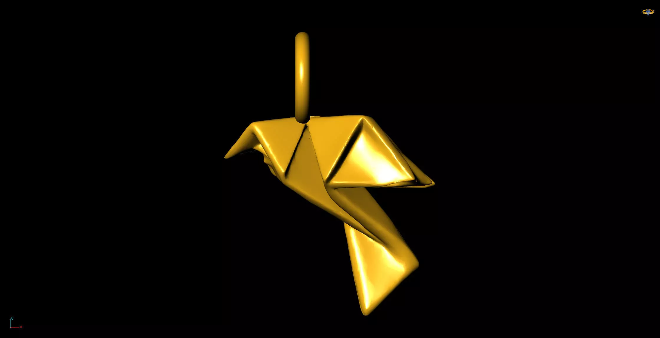 Bird Nna pendant charms - one inch pendant Free 3D print model