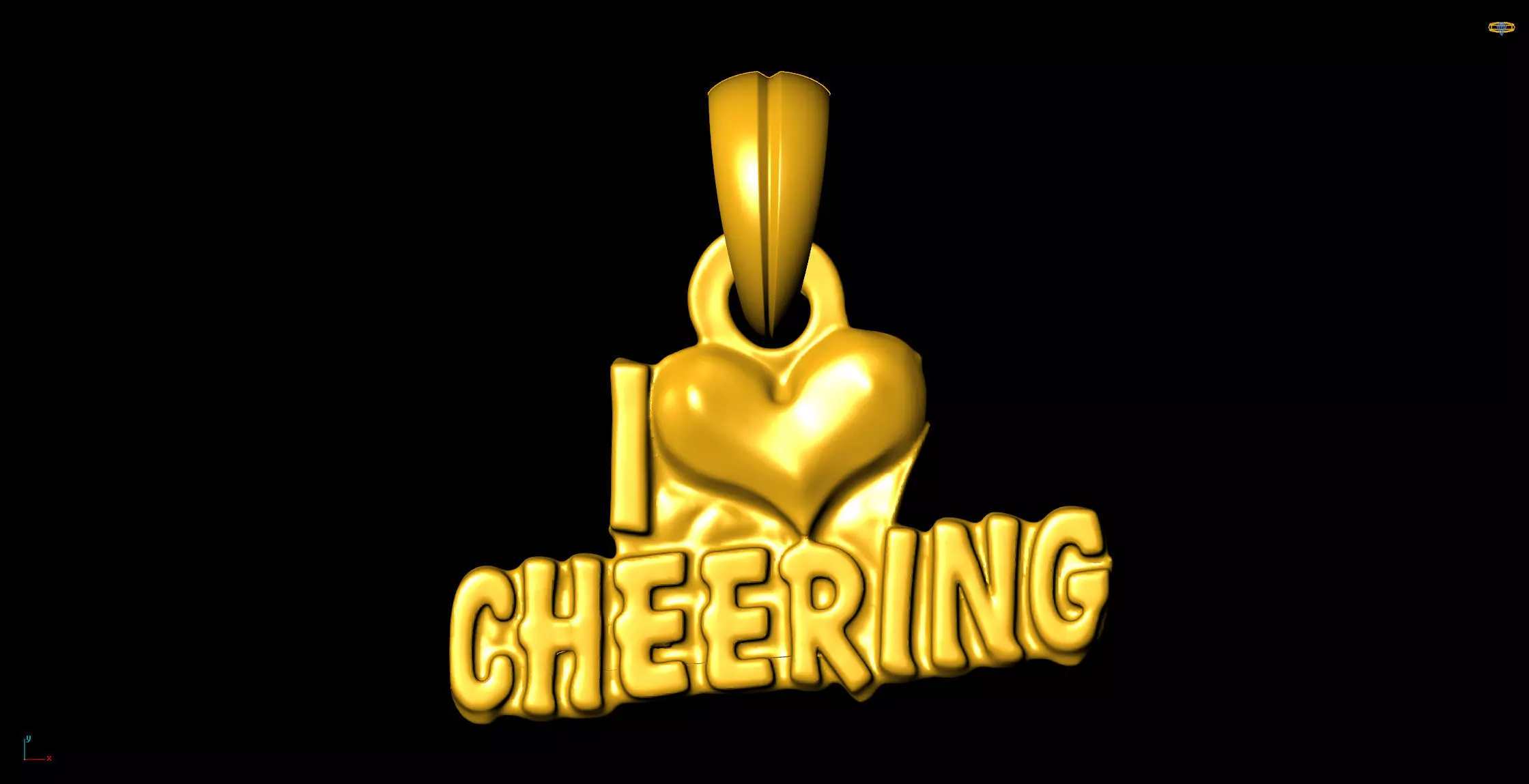 Cheering pendant charms - one inch pendant Free 3D print model
