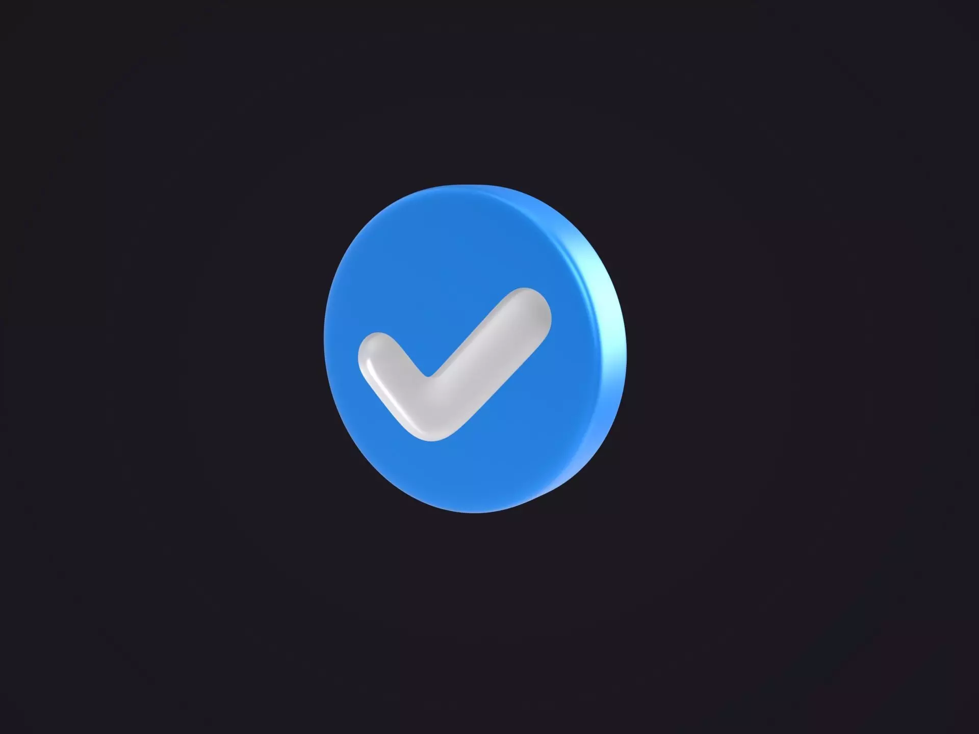 3D Checkmark Button 3D model