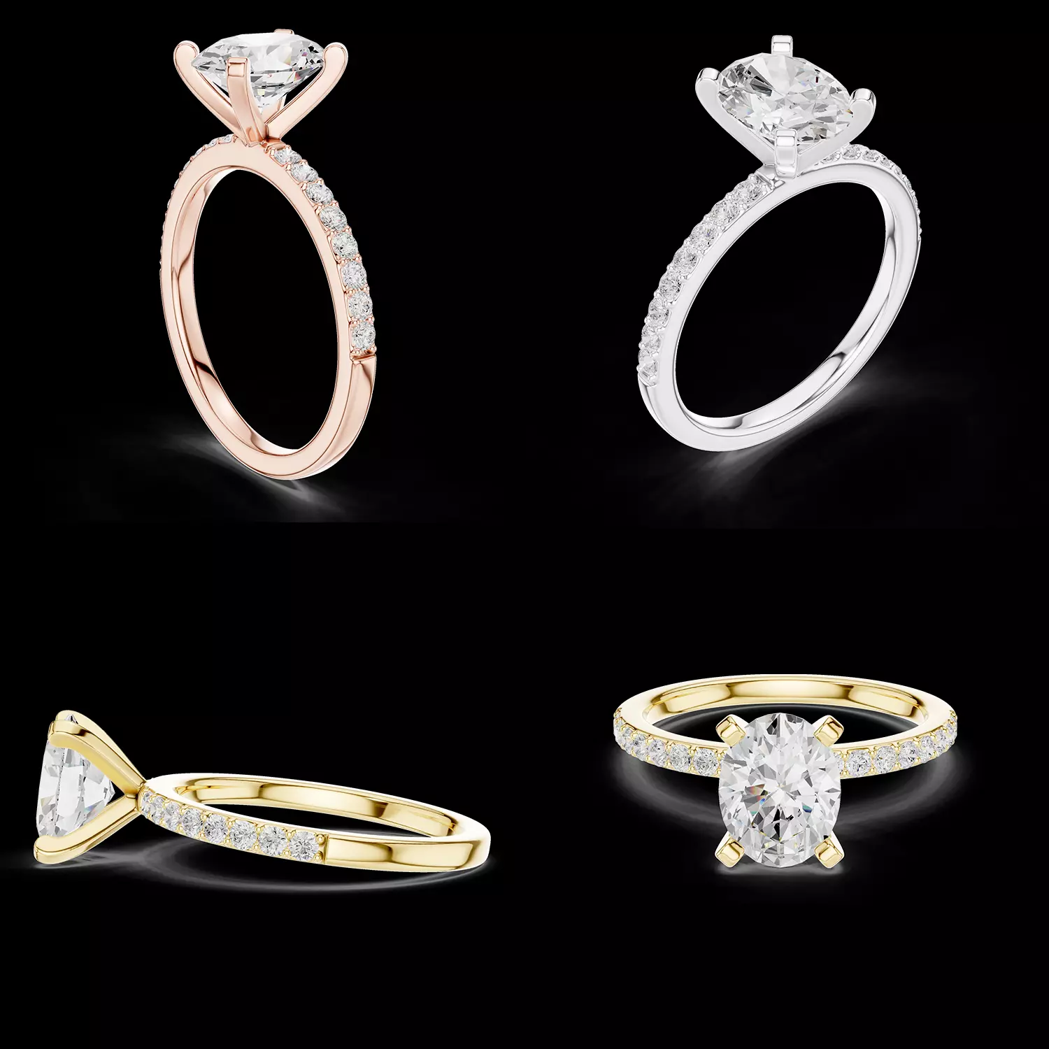 Oval Cut Solitaire Ring 3DM STL CAD Model 3D print model