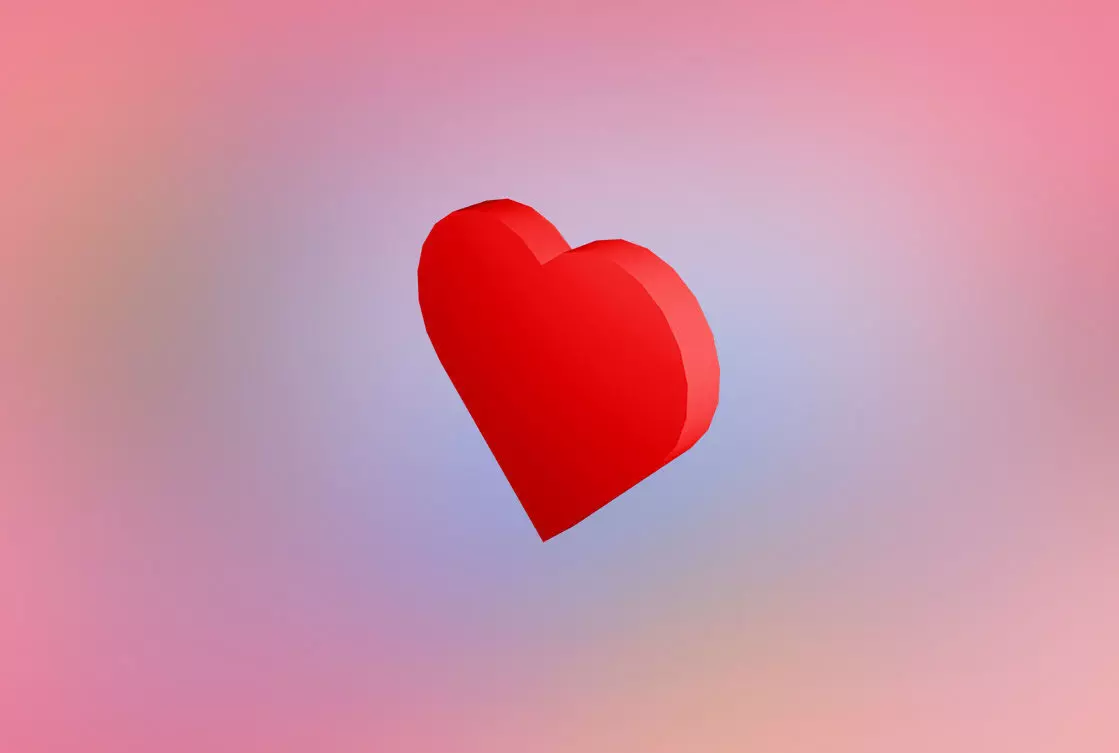 Digital Love Symbol Red Romantic 3D Animated Heart Model 3D model