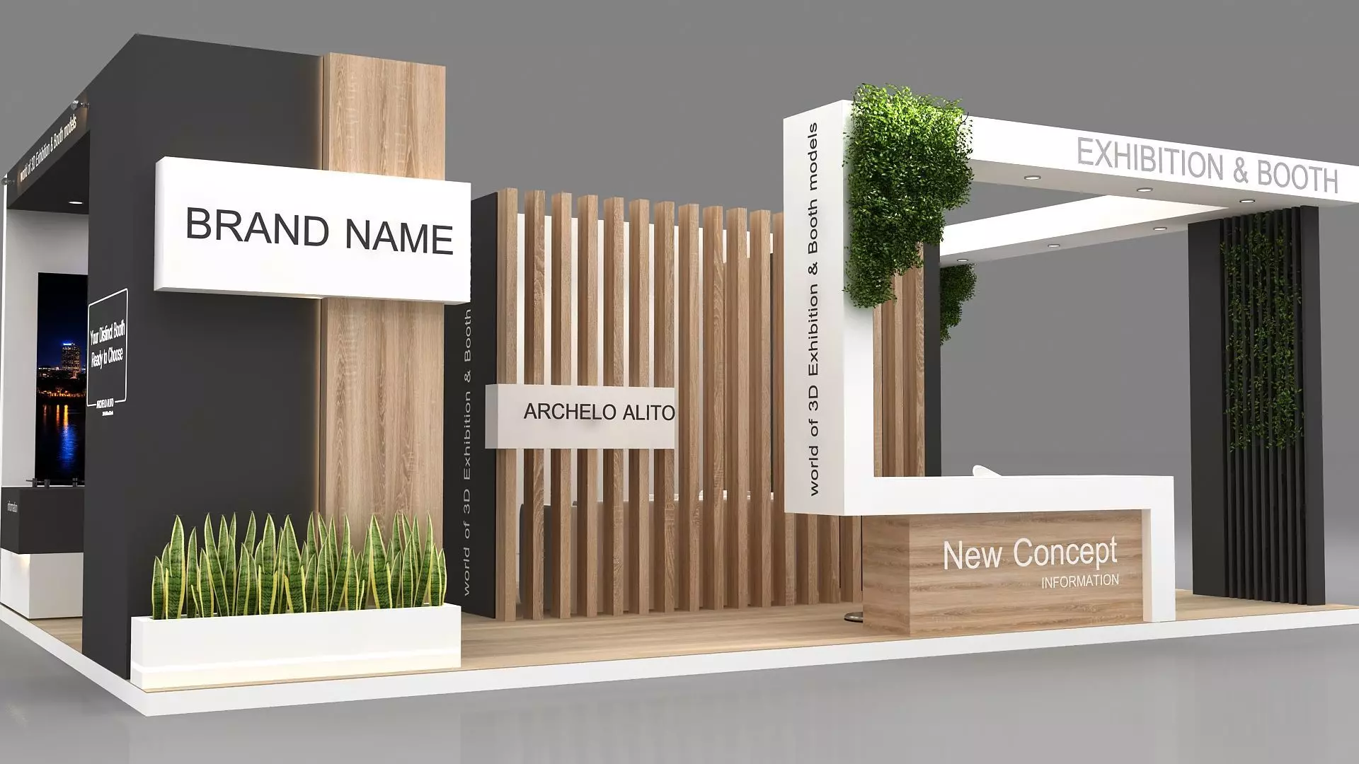 exhibition booth 3D model
