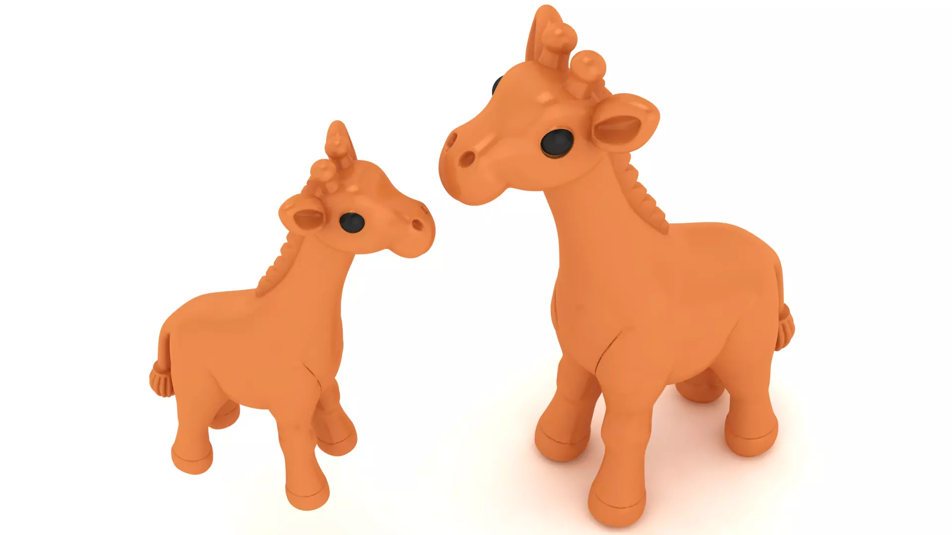 Stylized Chibi Giraffe Vinyl Figures 3D print model