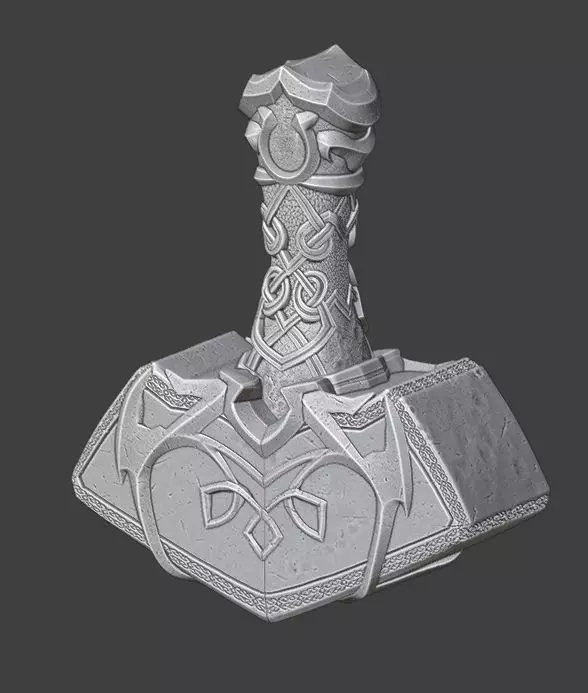 Mjolnir Thors pendant at 3d printed file 3D print model