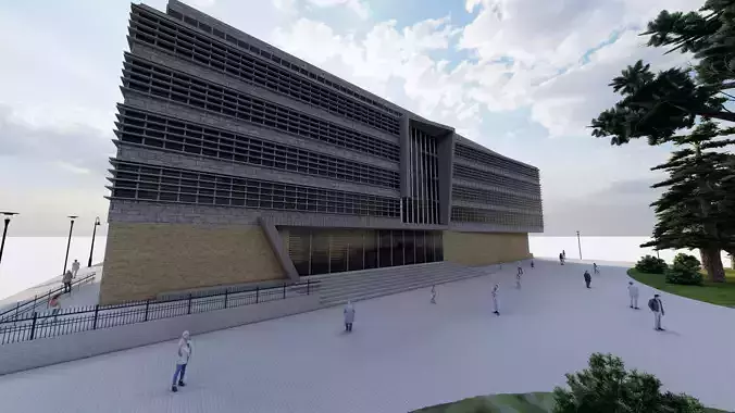 Futuristic Skyscraper-Building office-Modern office 3D model 7