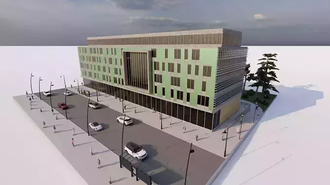 Futuristic Skyscraper-Building office-Modern office 3D model