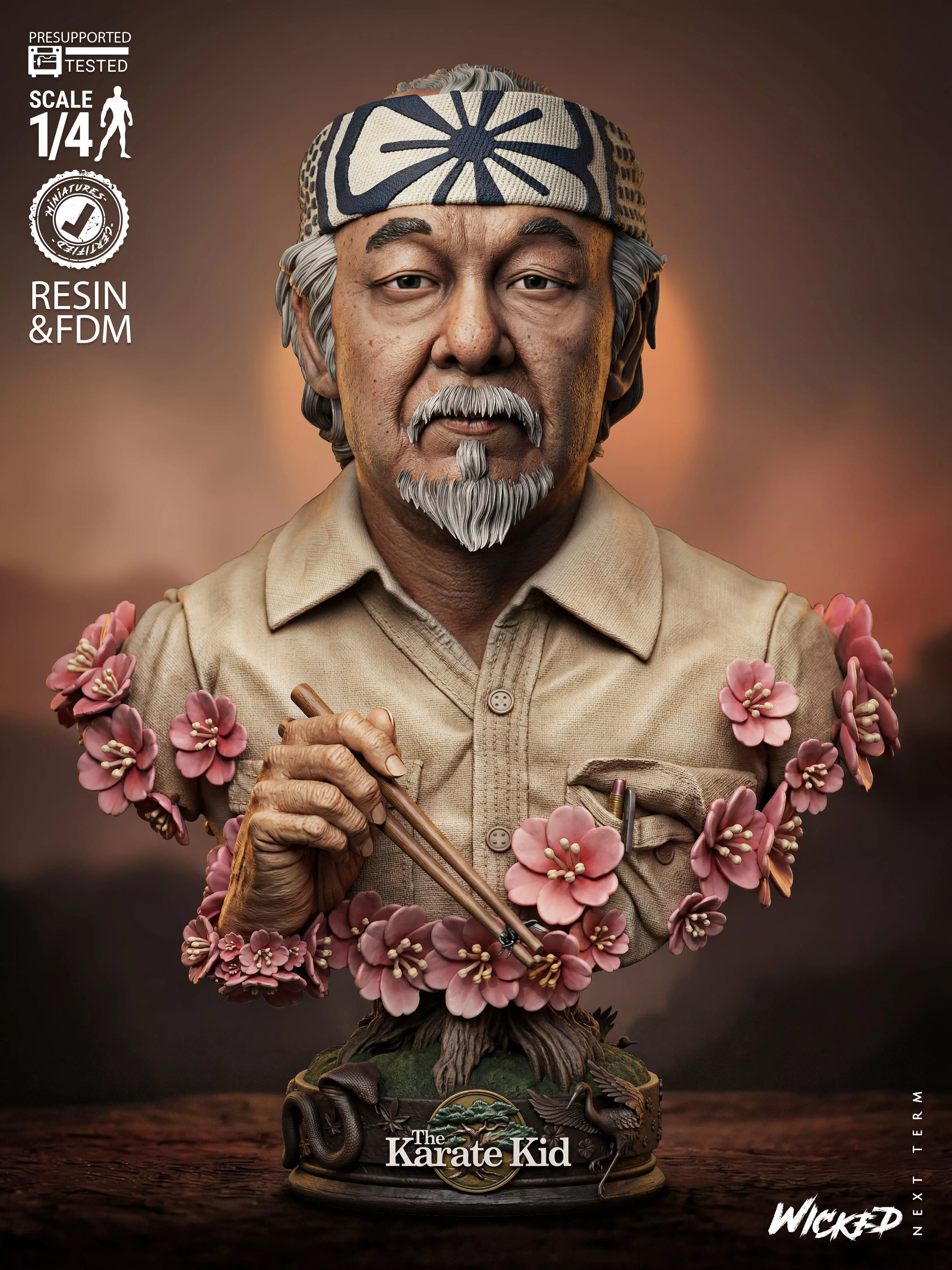 Wicked Movies Miyagi Portrait Bust 3D print model