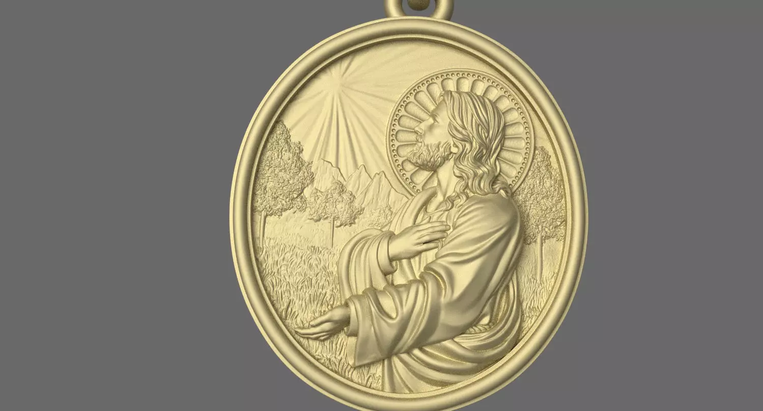 Christ prays to the Father 3D print model