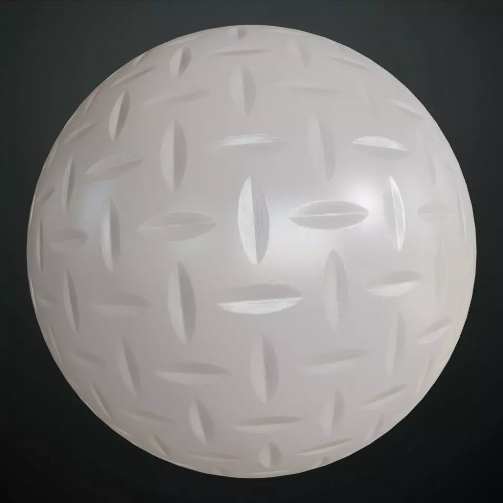 Polished Chrome Diamond Plate Metal PBR Seamless Texture