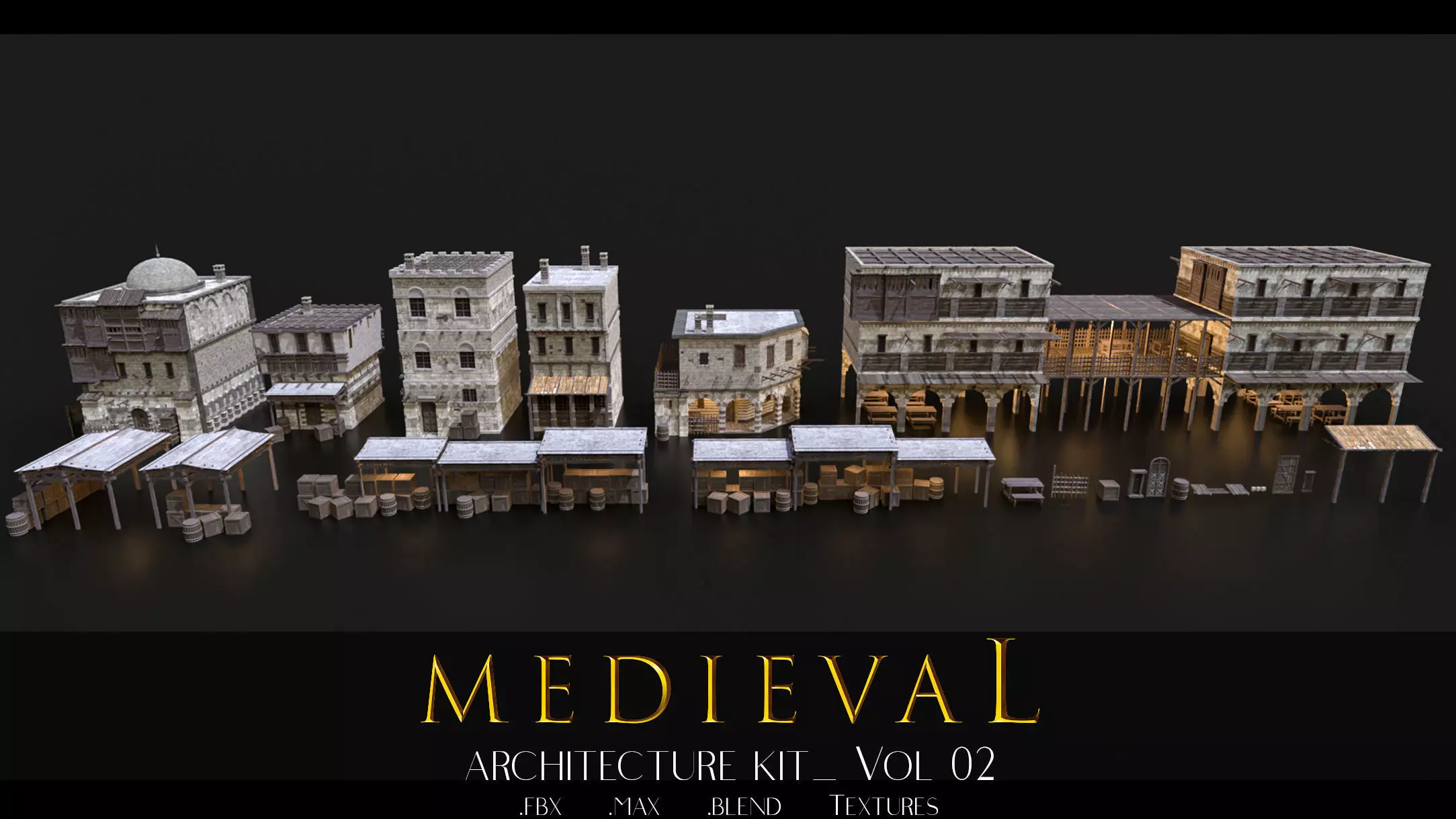 Medieval Modular Buildings Vol 02 3D model