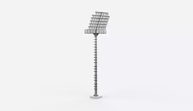 Low poly Stadium Lights 02 3D model