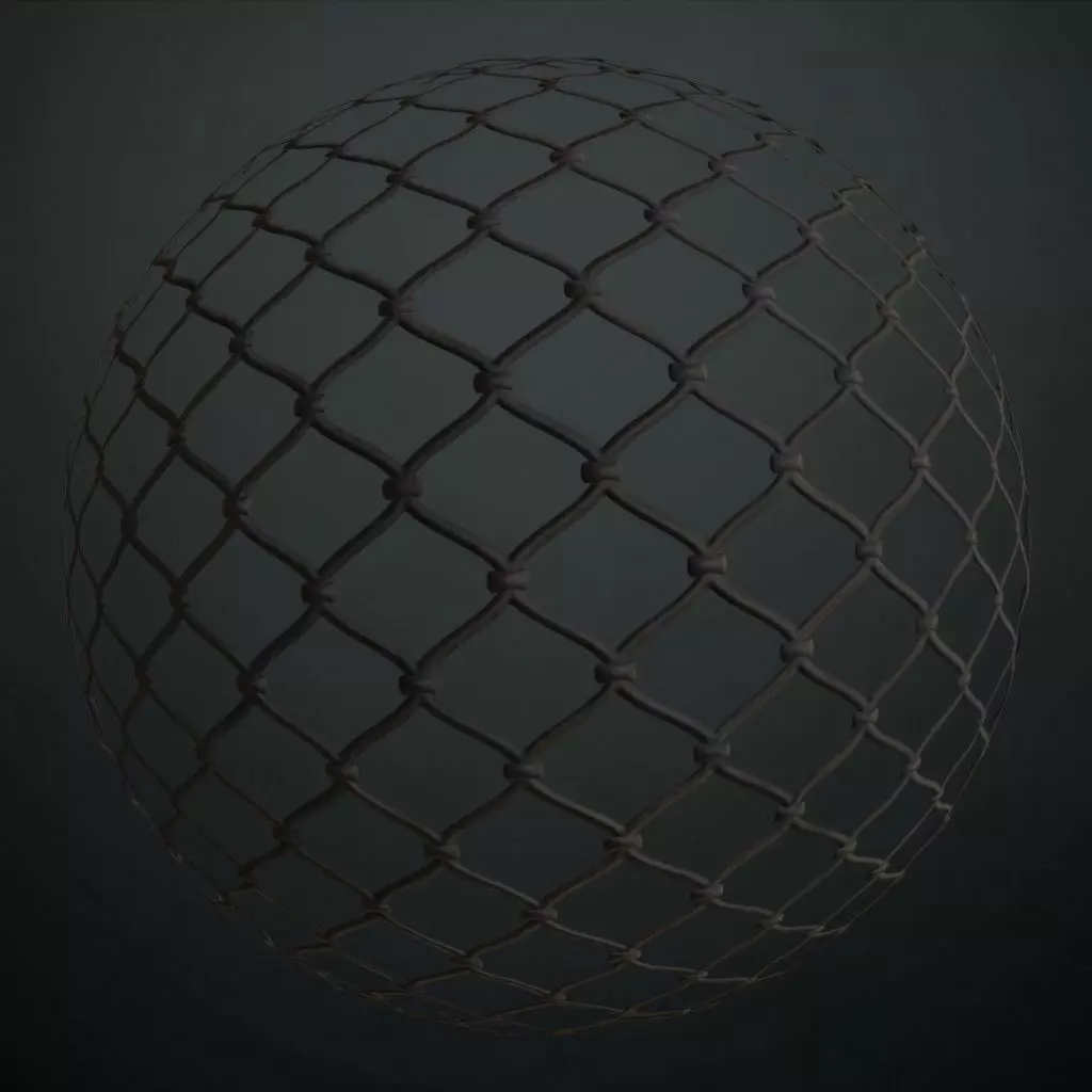 Security Diamond Mesh Metal Fence PBR Seamless Texture