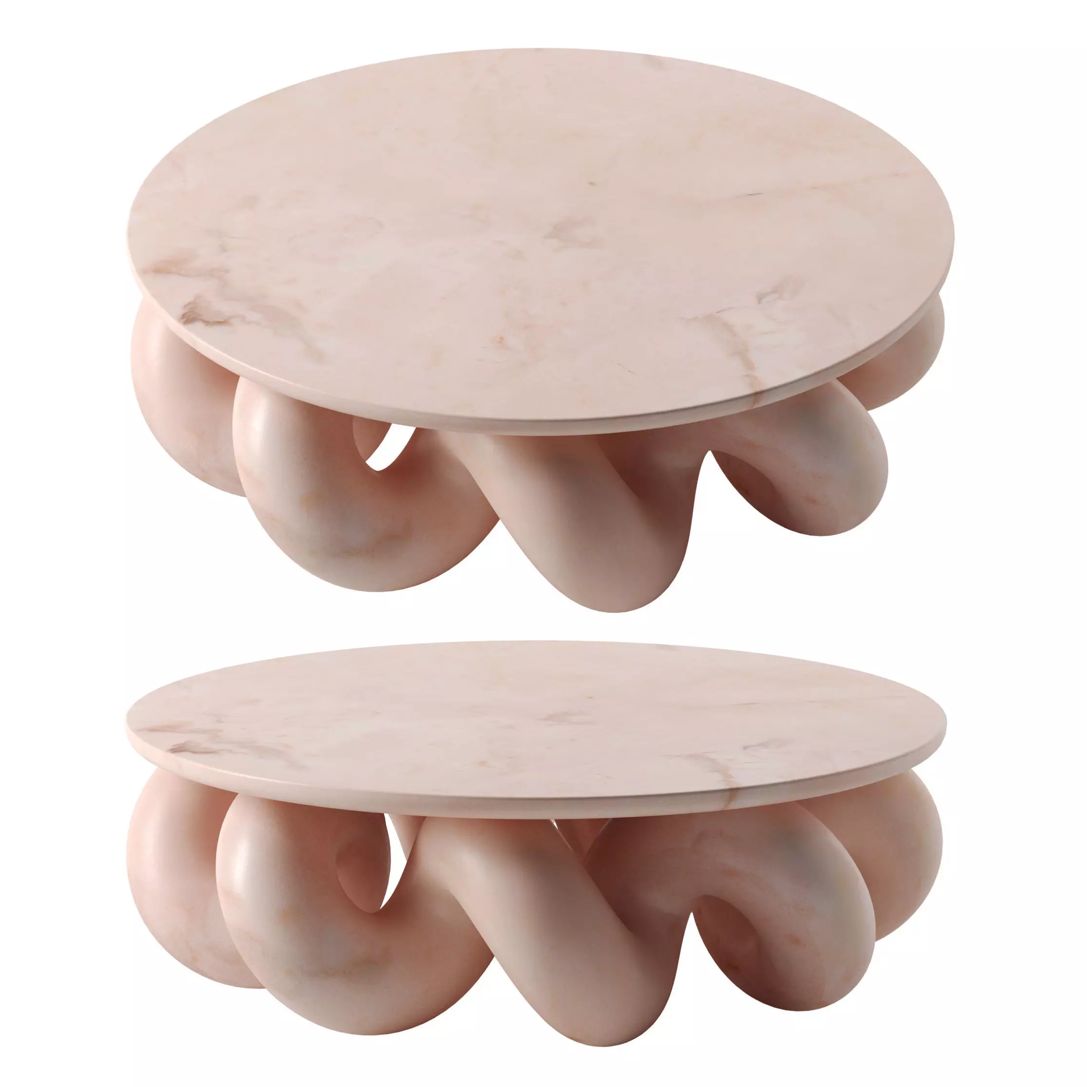 Nudo round coffee table by Kelly Wearstler 3D model