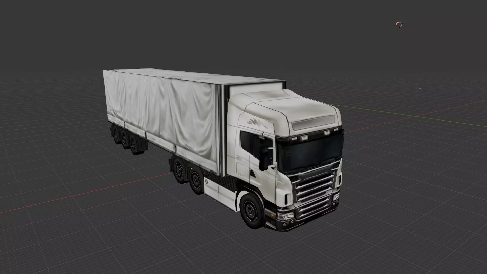 Low Poly European Cargo Truck 8x4 Low-poly 3D model