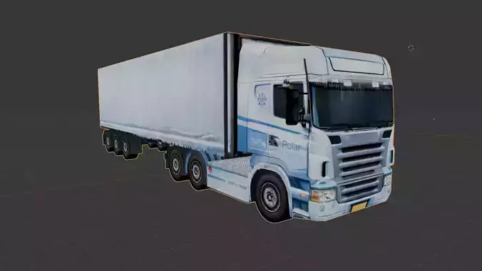 Low Poly European Cargo Truck 8x4