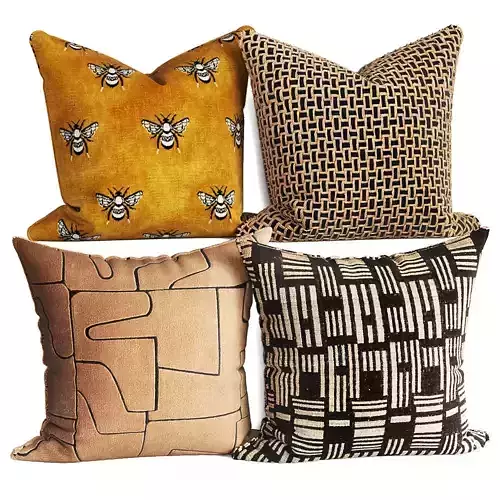 Decorative pillows set 645 3D model