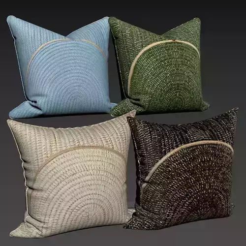Decorative pillows set 646 3D model 2