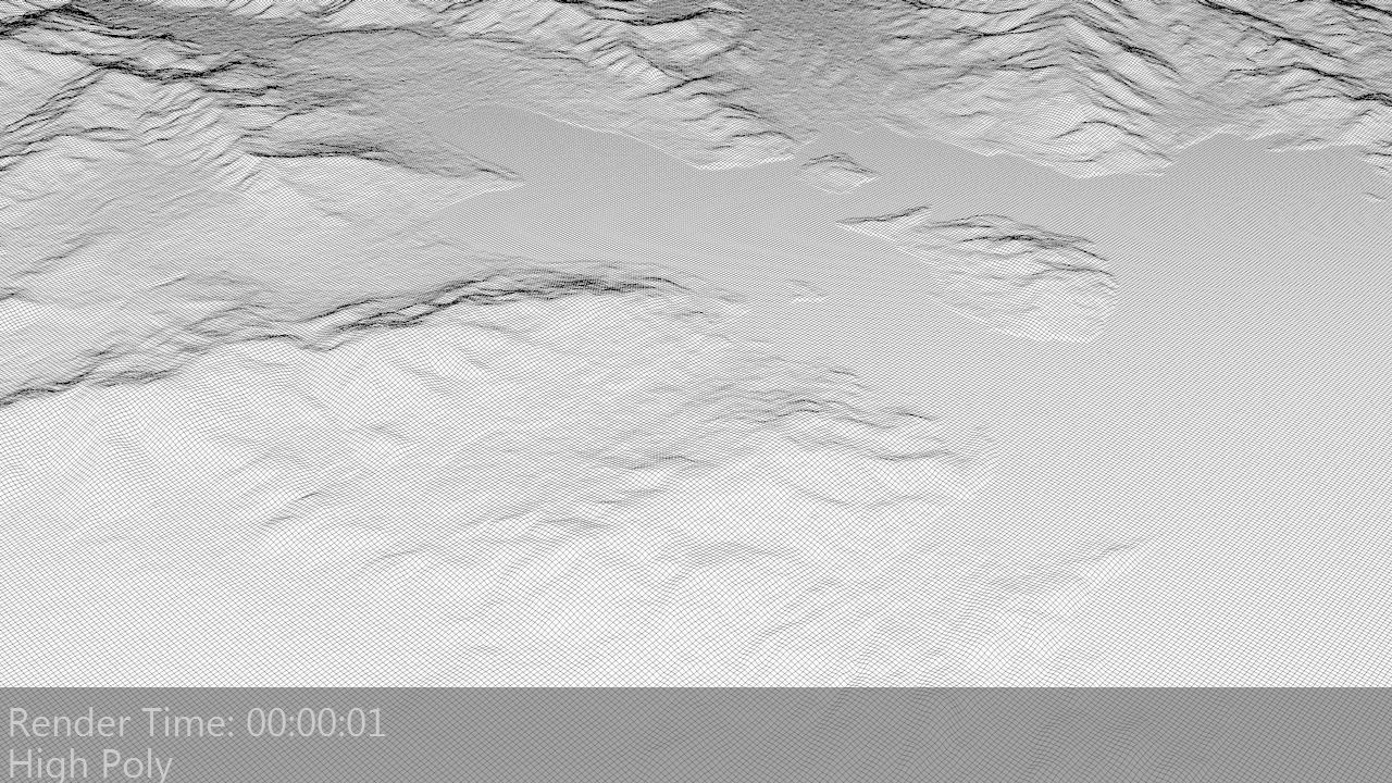 Terrain 3 Mountains and Lake Low-poly 3D model_6