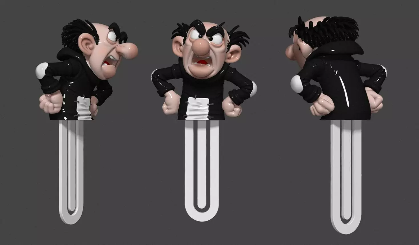 Gargamel Bookmark 3D print model