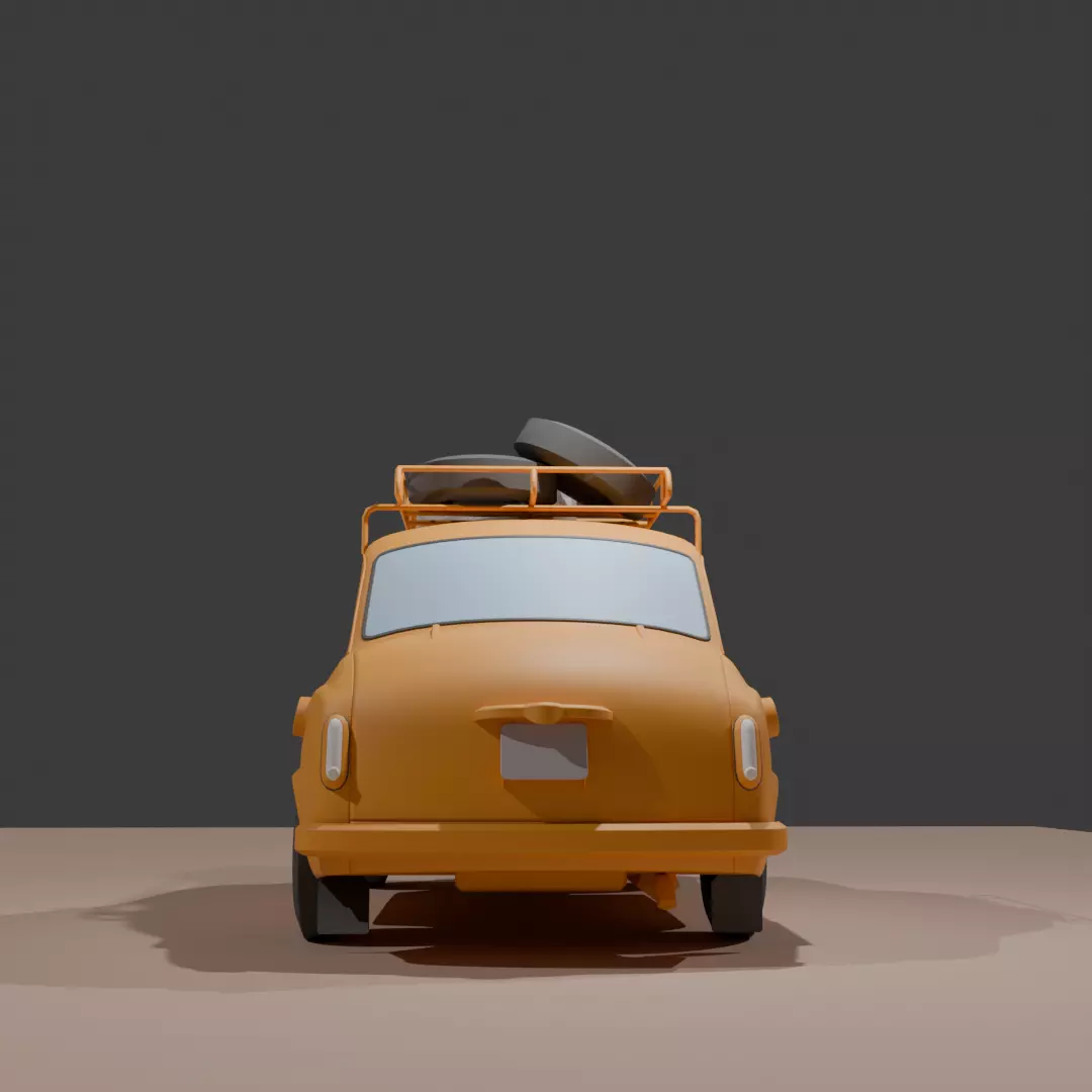 Low Poly Cartoon Vehicle Low-poly 3D model