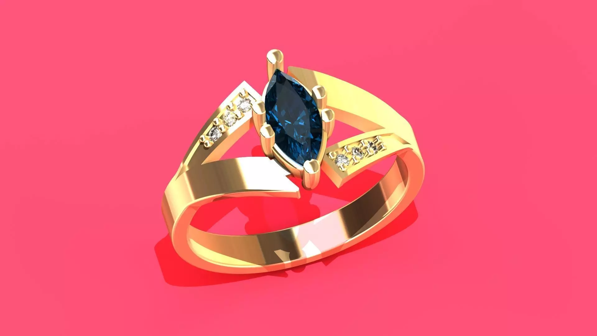 RING GRADUATION MARQUISE 3D print model