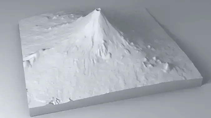 Volcano Untextured 3D model