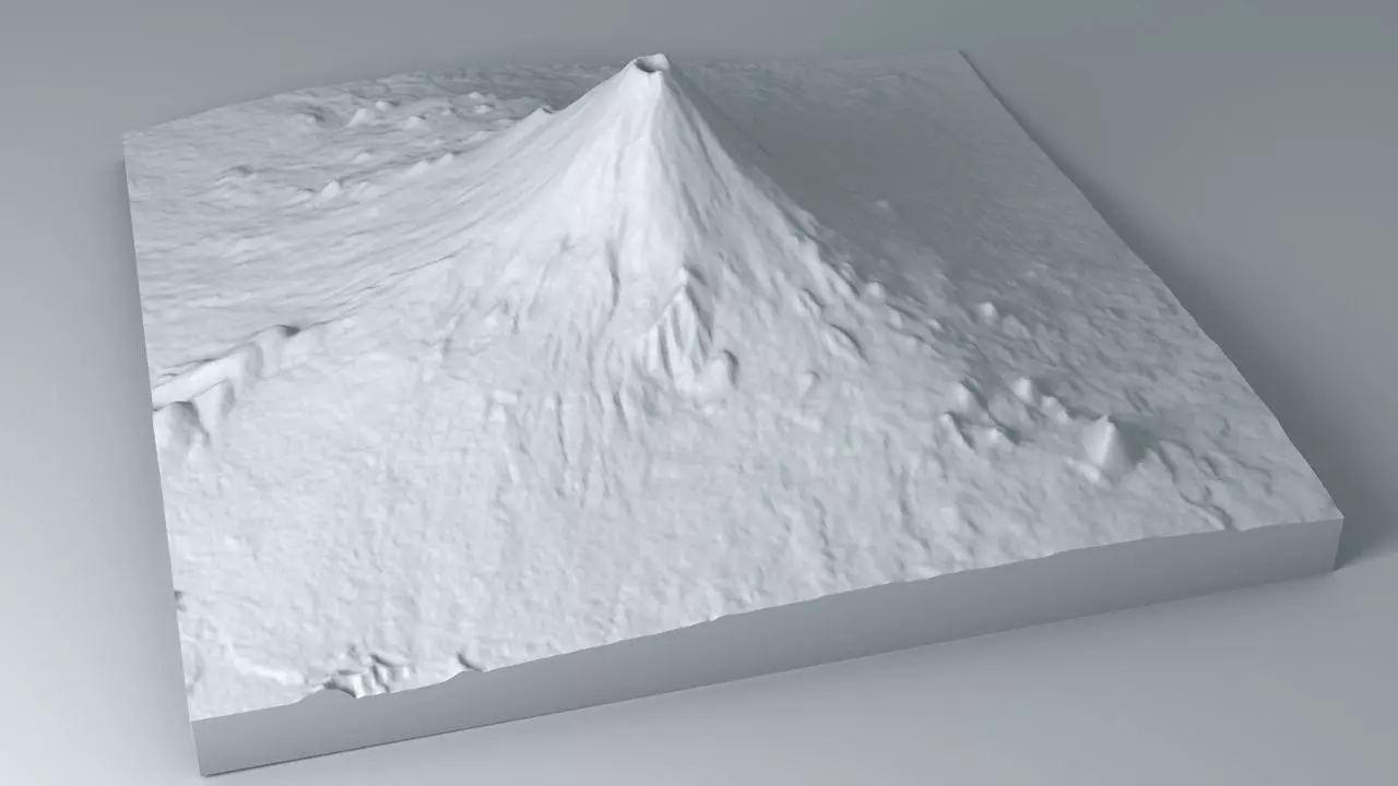 Volcano Untextured 3D model_0