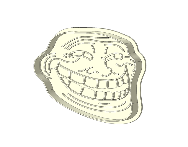 Trollface Cookie Cutter 3D print model