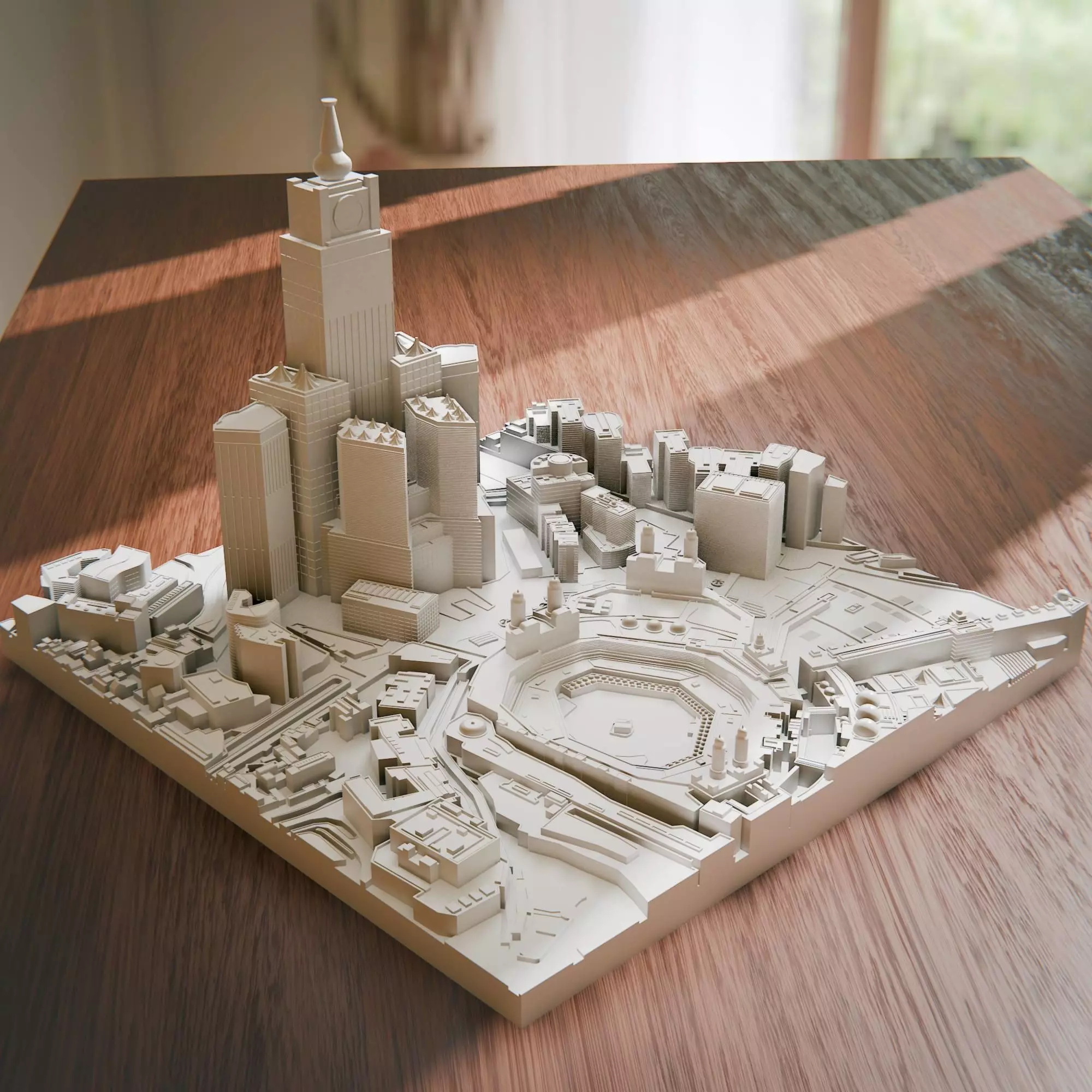 High-Detail Makkah 3D Print Model Support-Free Design 3D print model