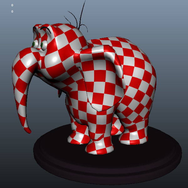 Elephant cartoon 3D model_9