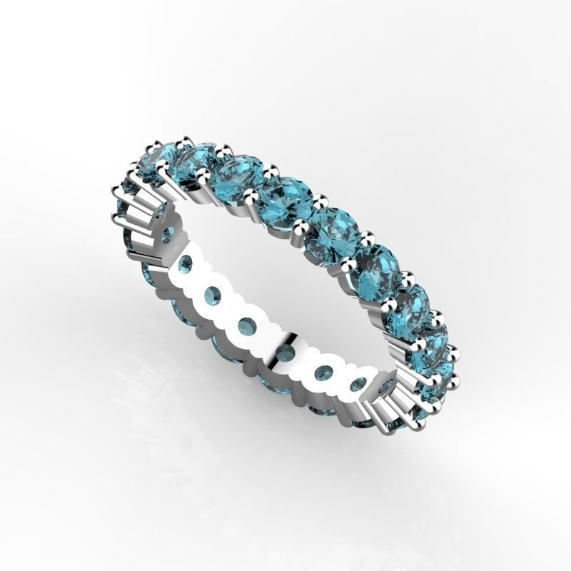 Eternity ring 3 mm 3D print model_1