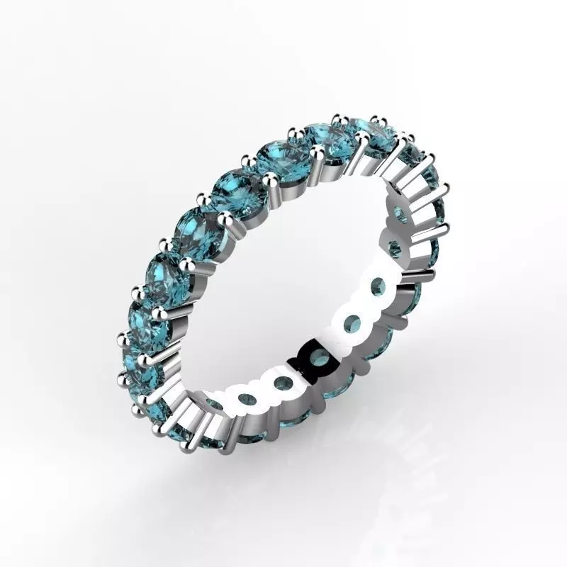 Eternity ring 3 mm 3D print model_0