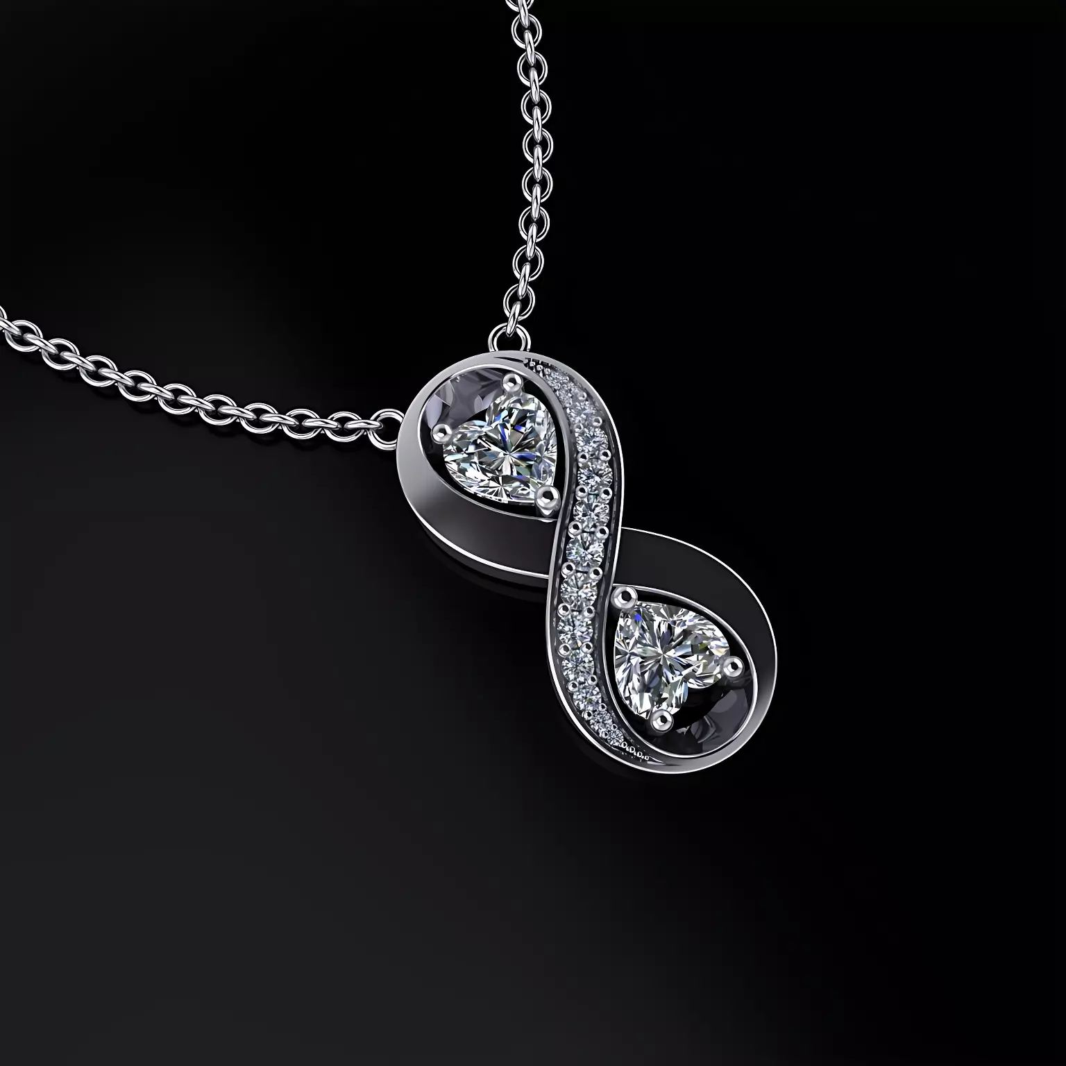 Infinity Heart Pendant 3D print model