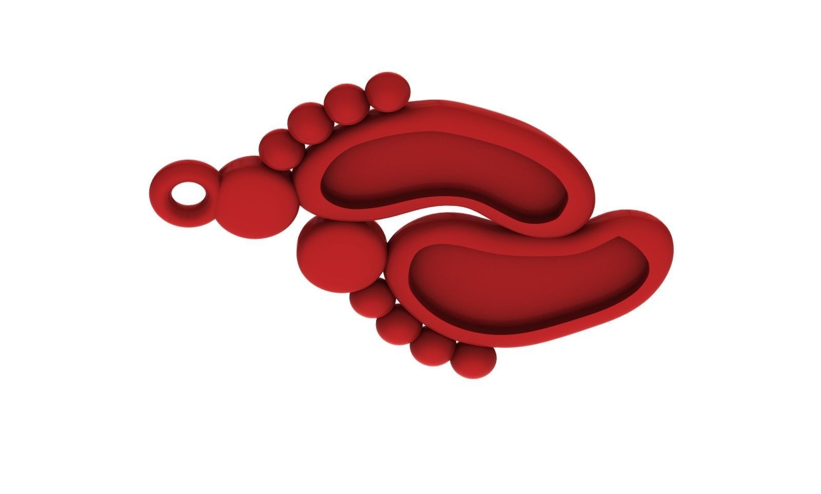 Baby feet pendant printable model children kids jewelry stl 3dm  3D print model_8