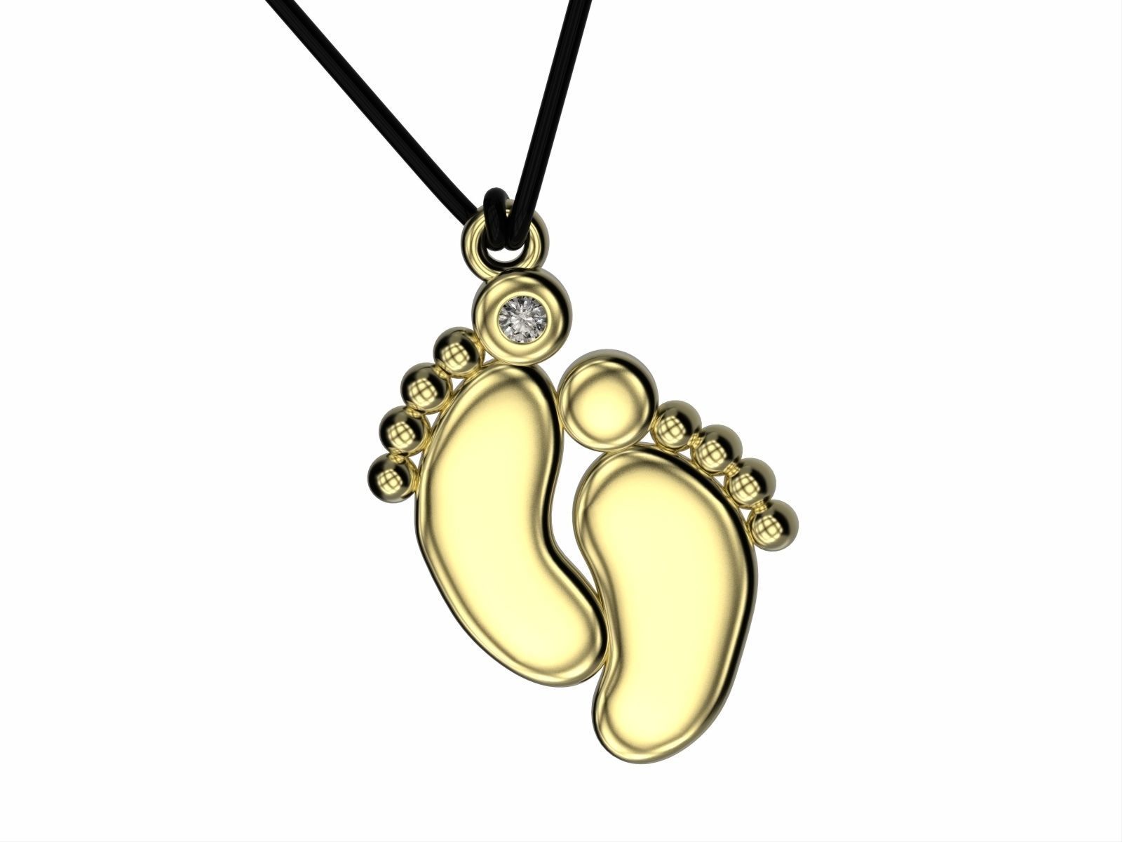 Baby feet pendant printable model children kids jewelry stl 3dm  3D print model_13