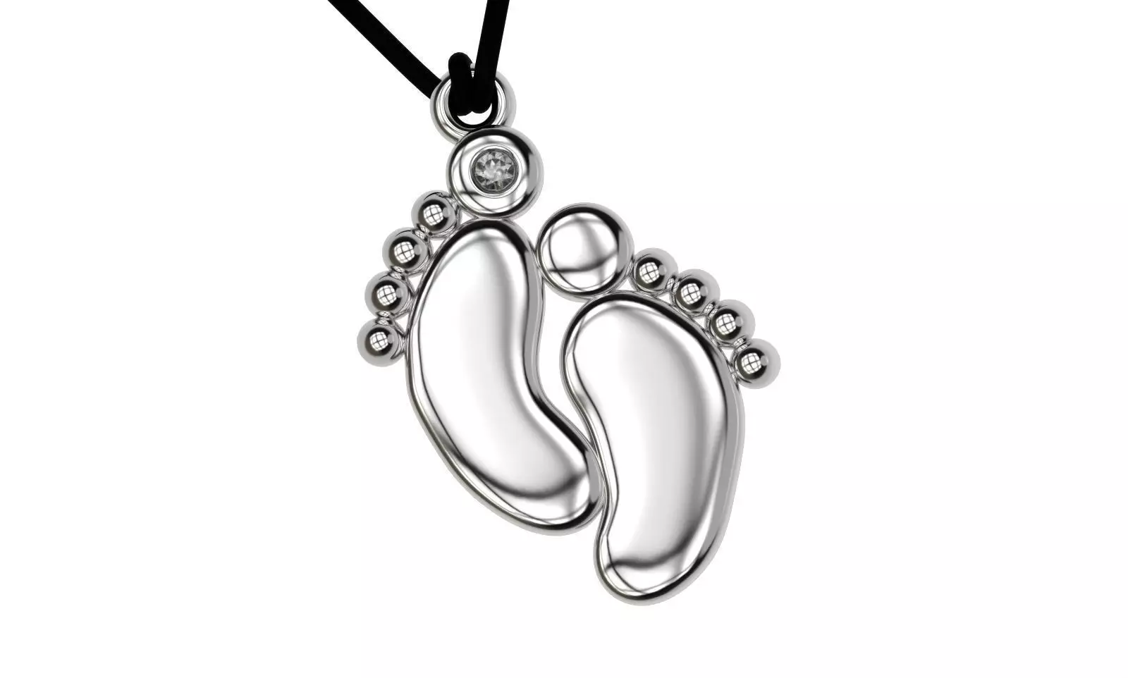 Baby feet pendant printable model children kids jewelry stl 3dm  3D print model_0