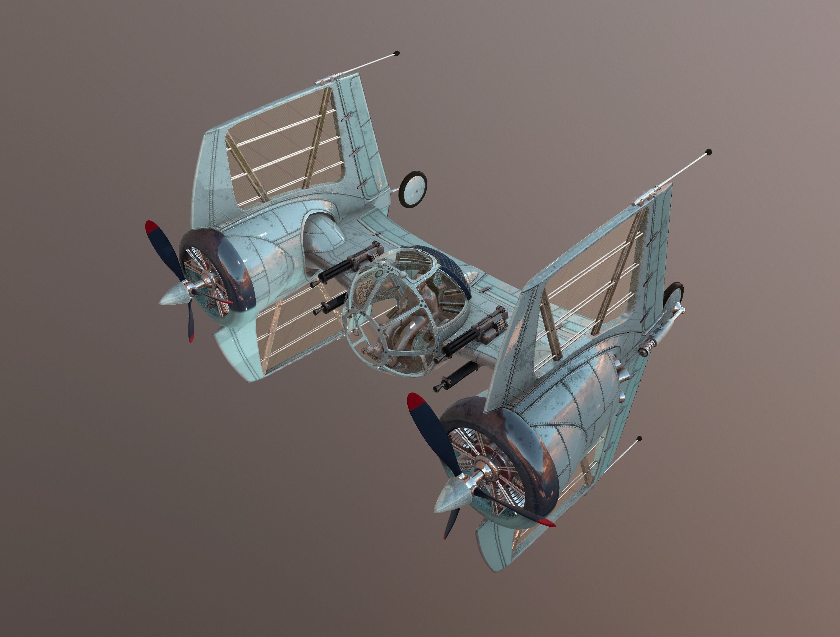 TIE Diesel Fighter Plane 3D model_0