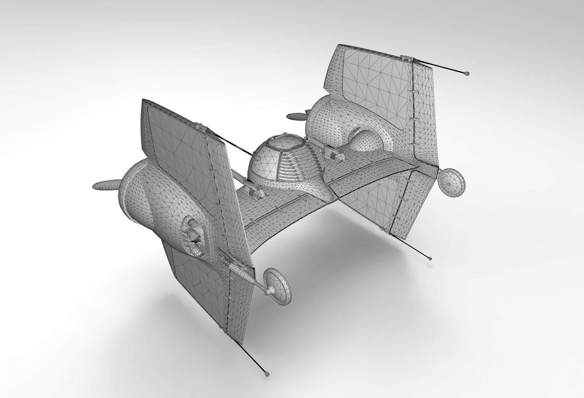 TIE Diesel Fighter Plane 3D model_3
