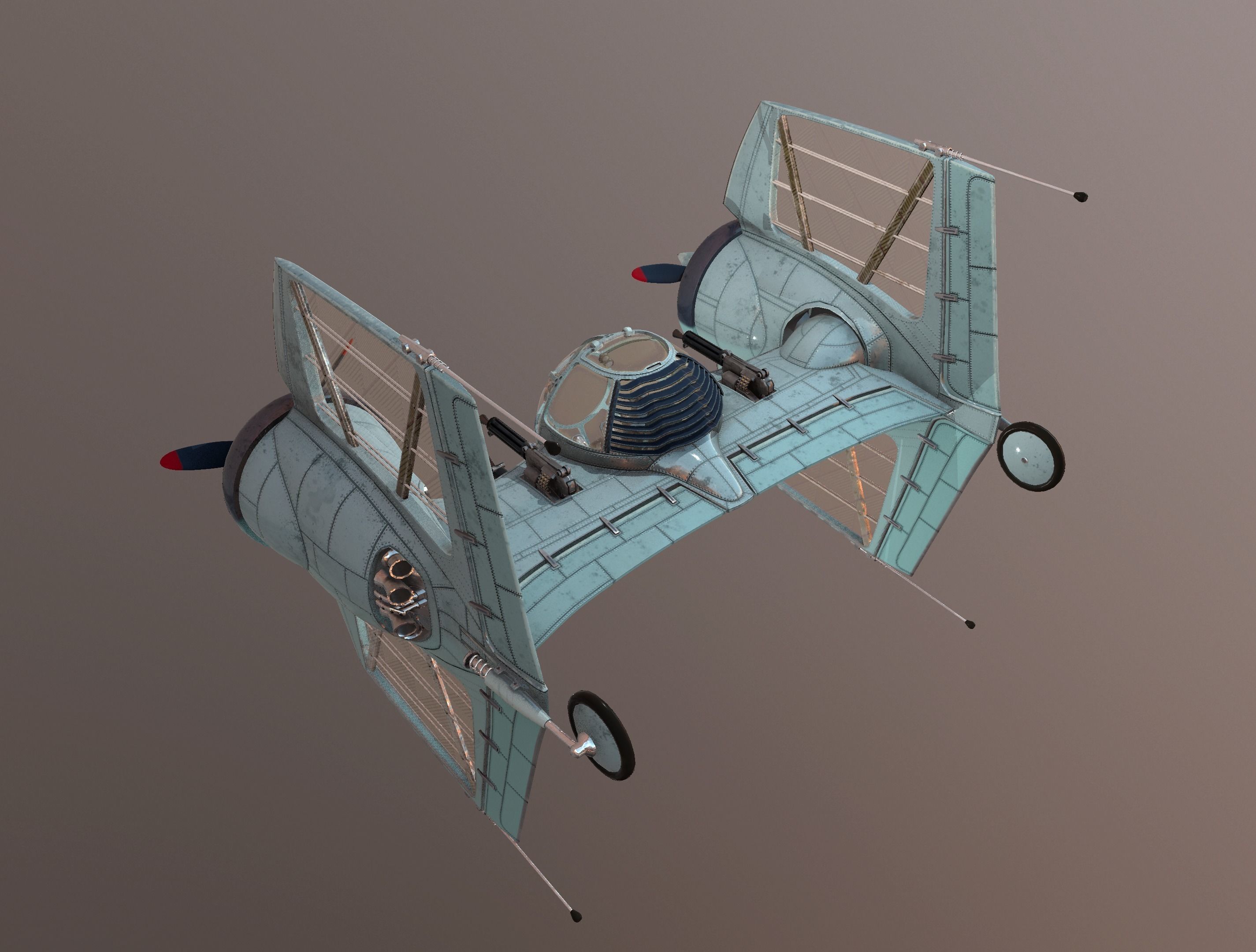 TIE Diesel Fighter Plane 3D model_1