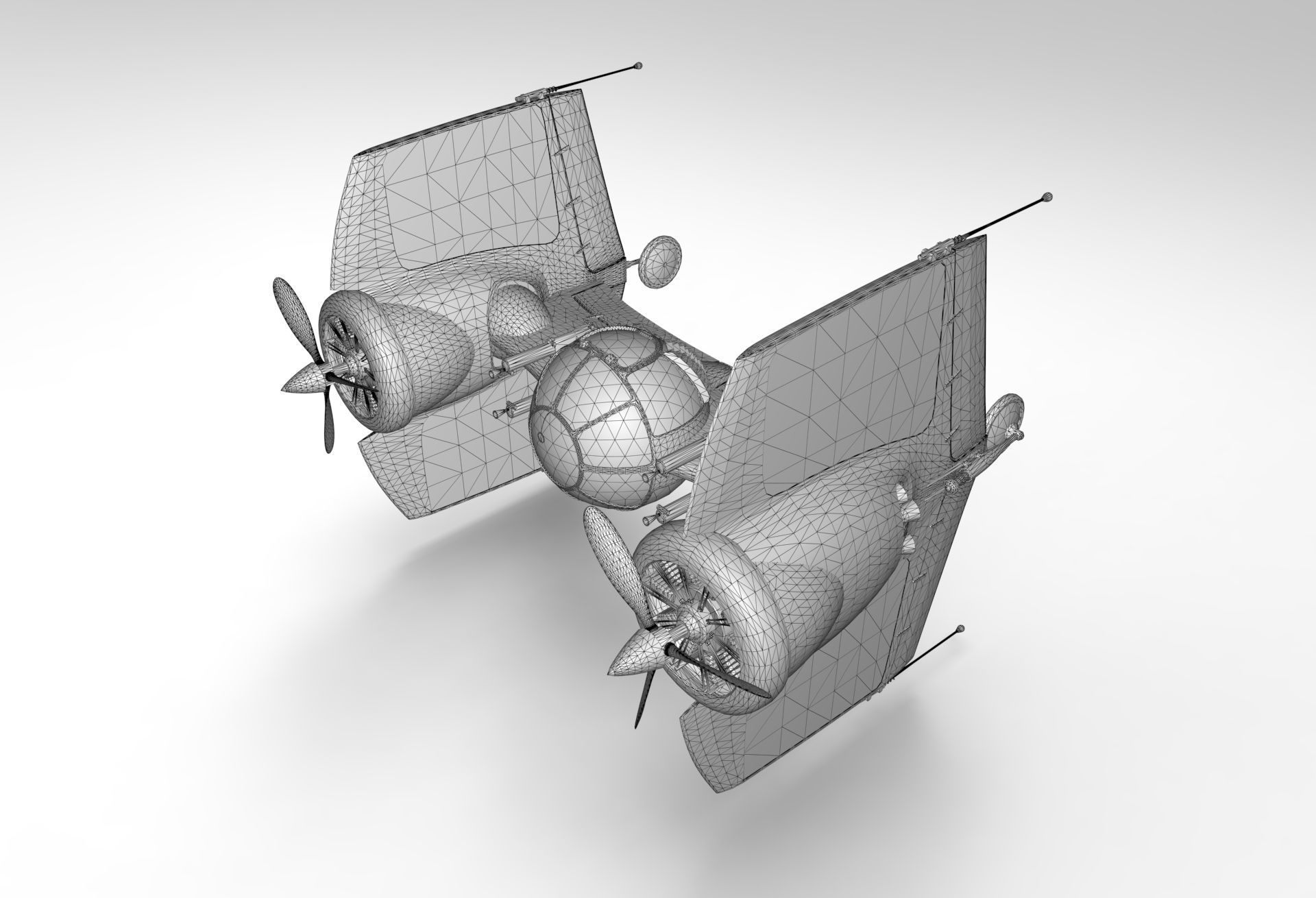 TIE Diesel Fighter Plane 3D model_2