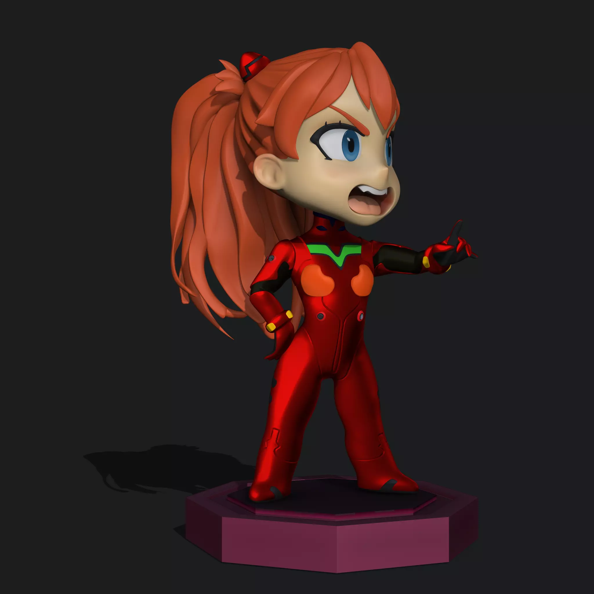 asuka chibi 3D print model