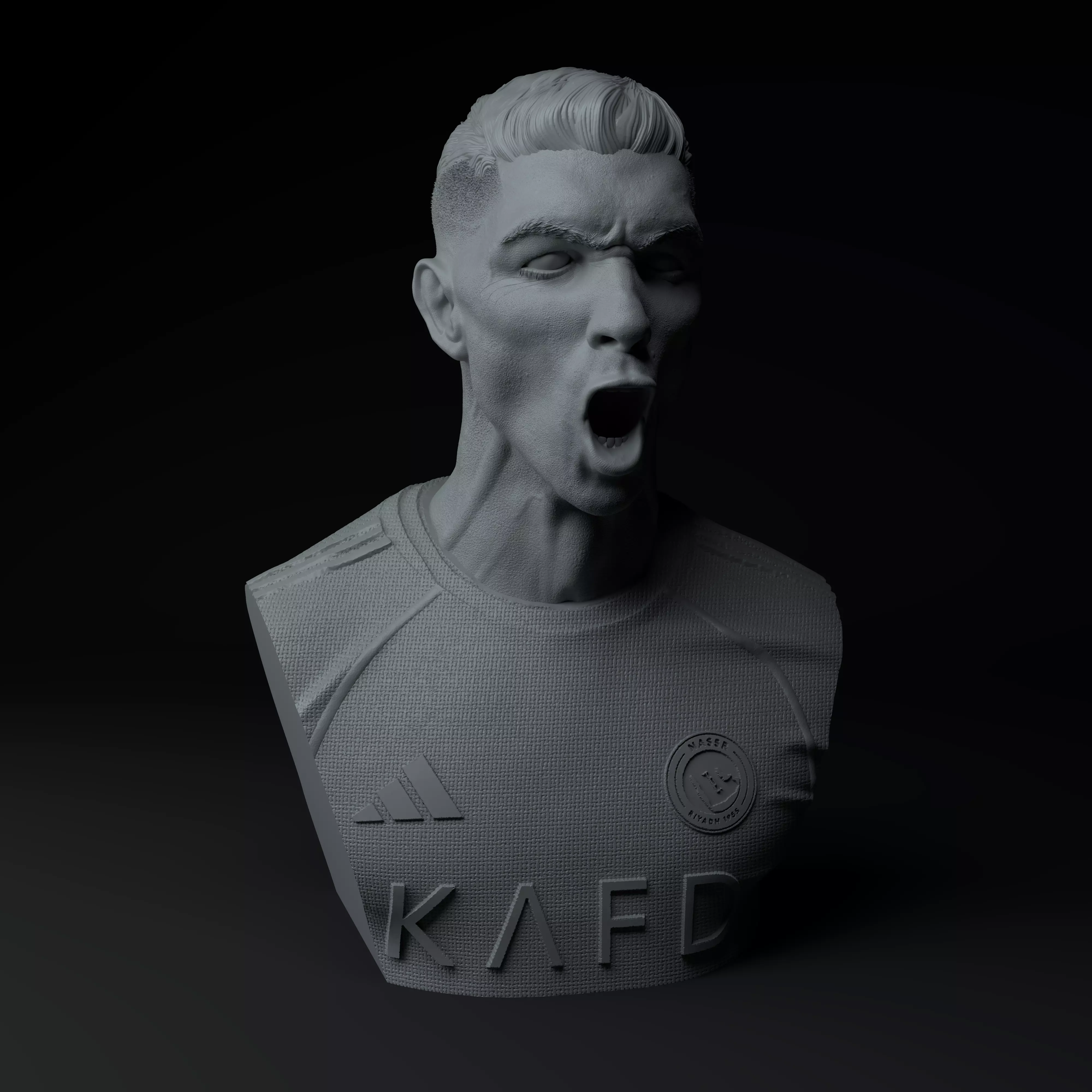 Cristiano Ronaldo Al Nassr Premium 3D Bust STL 3D print model