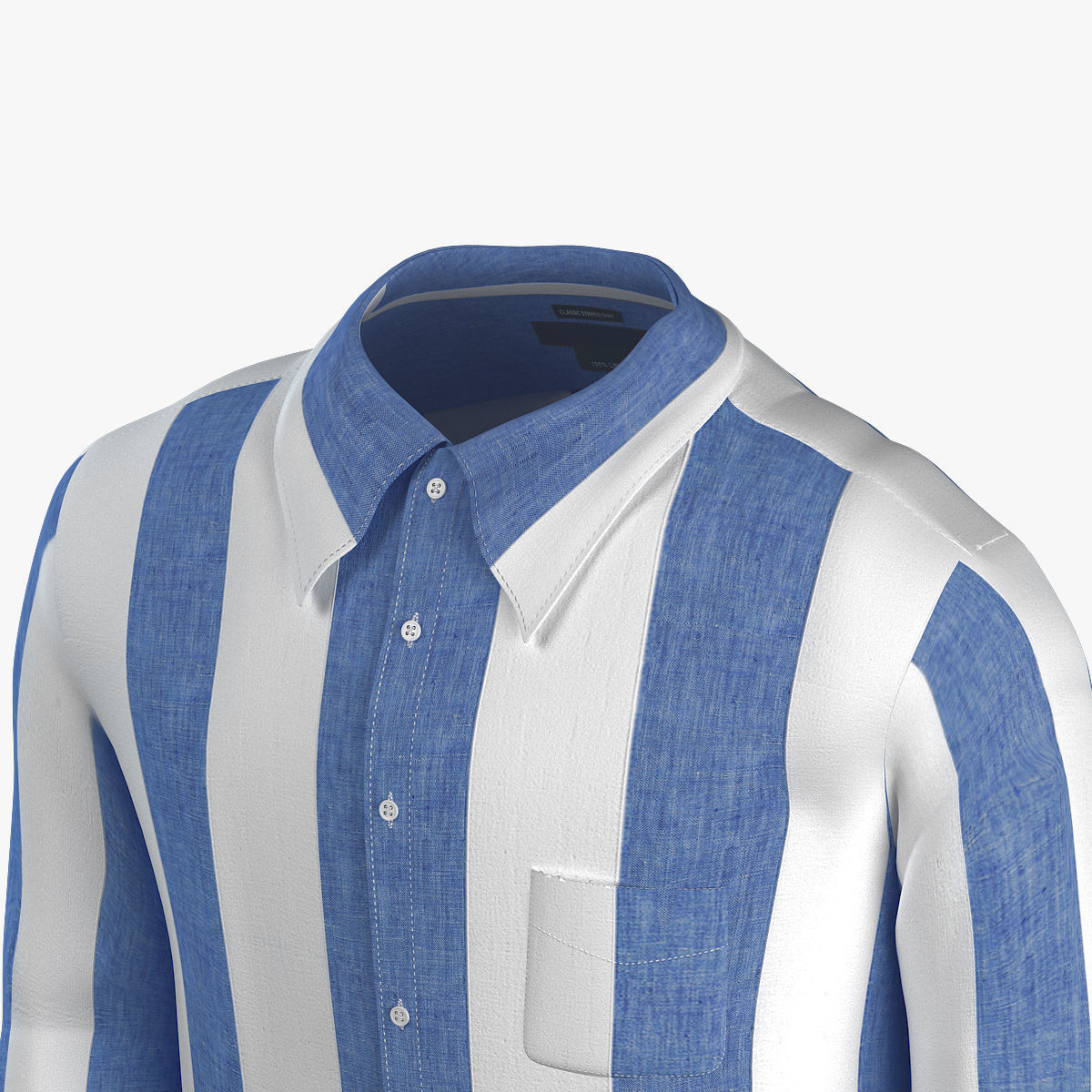 Classic Striped Shirt   3D model_9