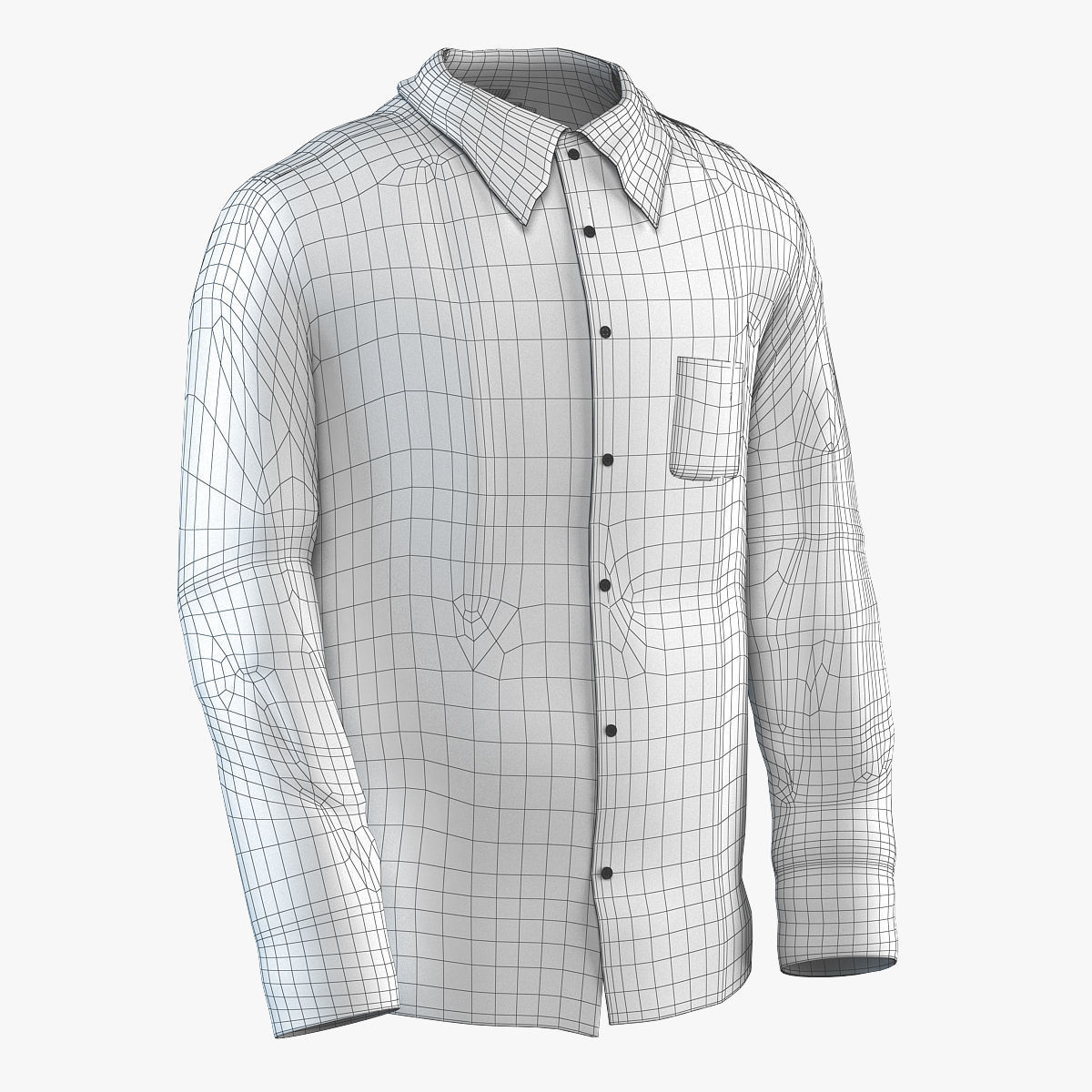 Classic Striped Shirt   3D model_7