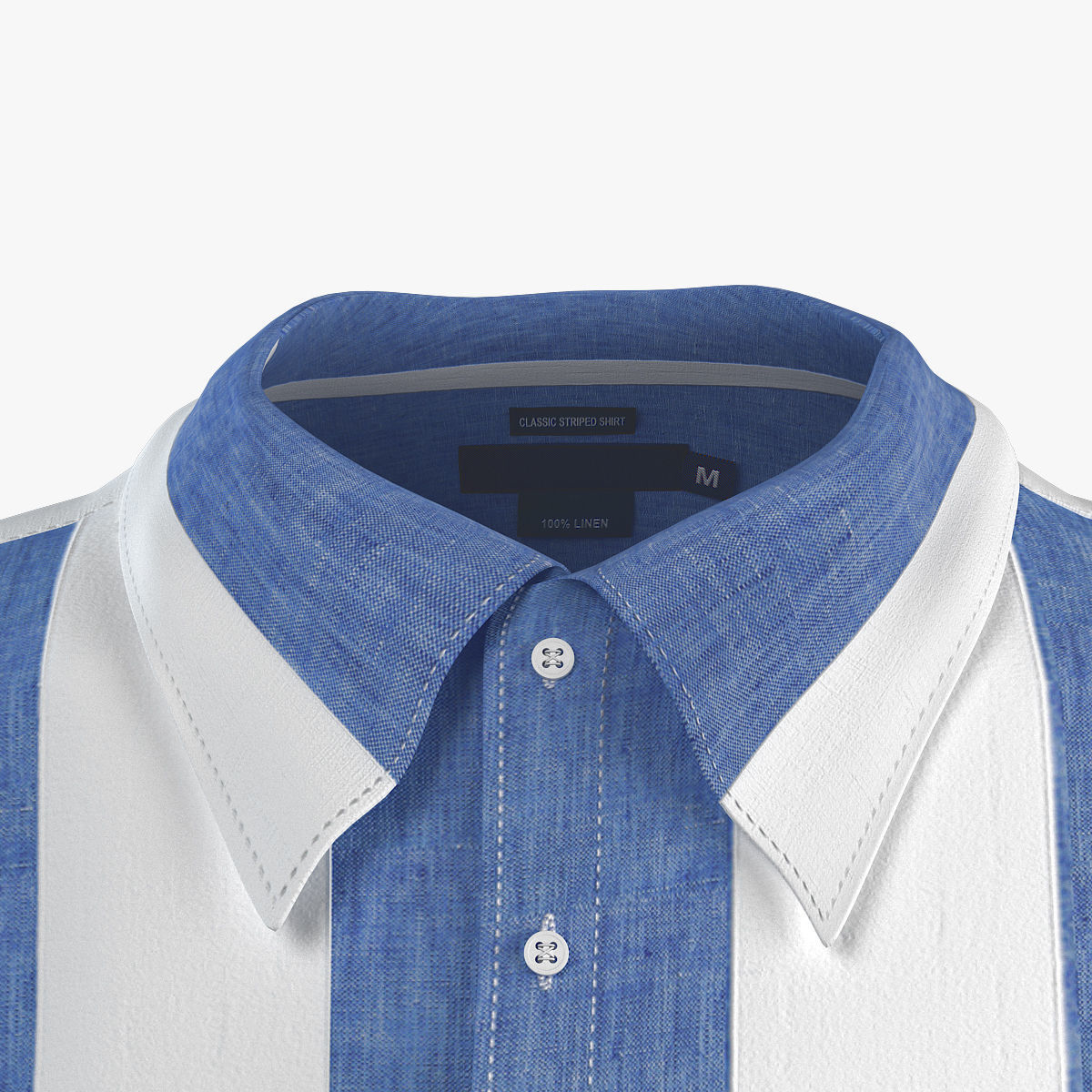 Classic Striped Shirt   3D model_4