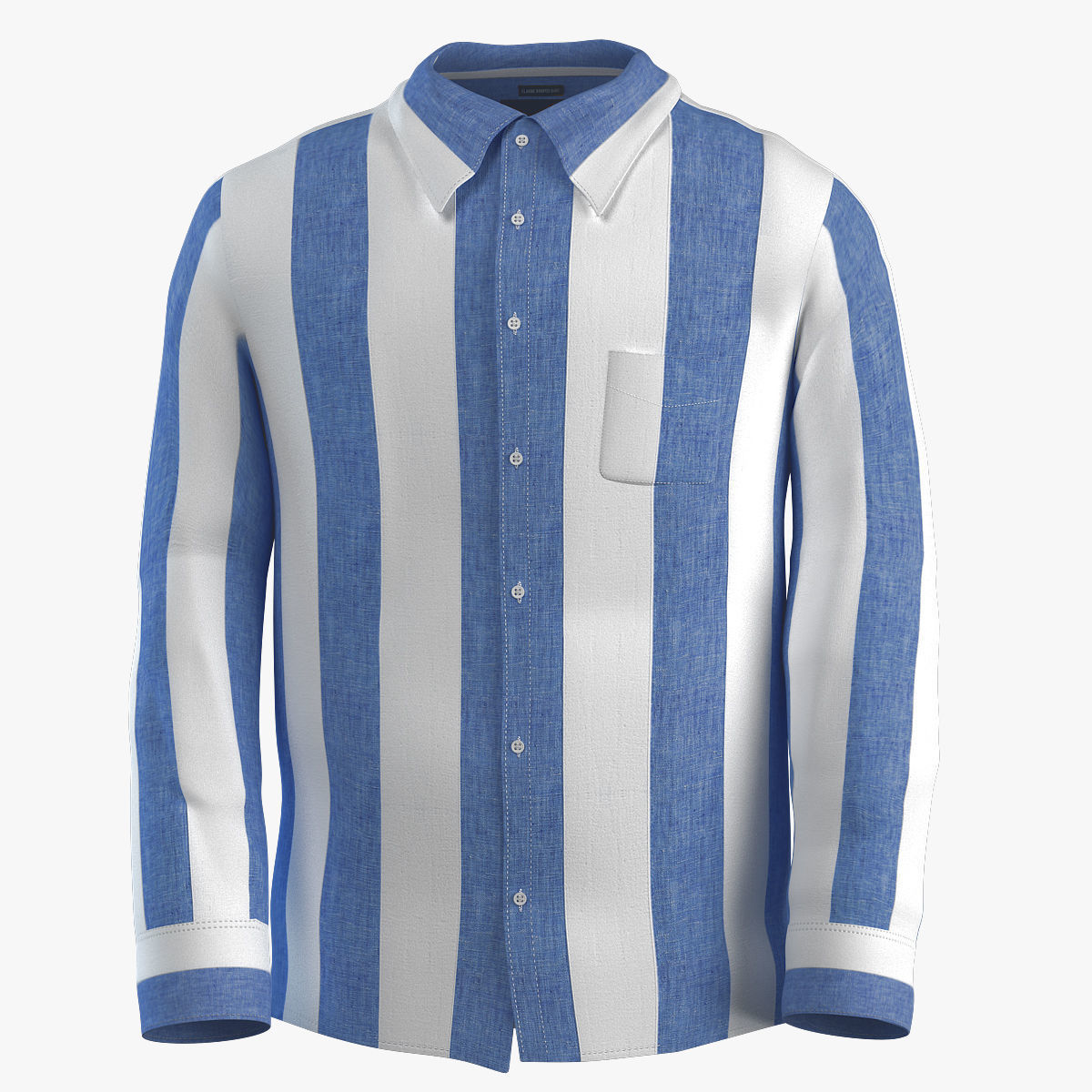 Classic Striped Shirt   3D model_2