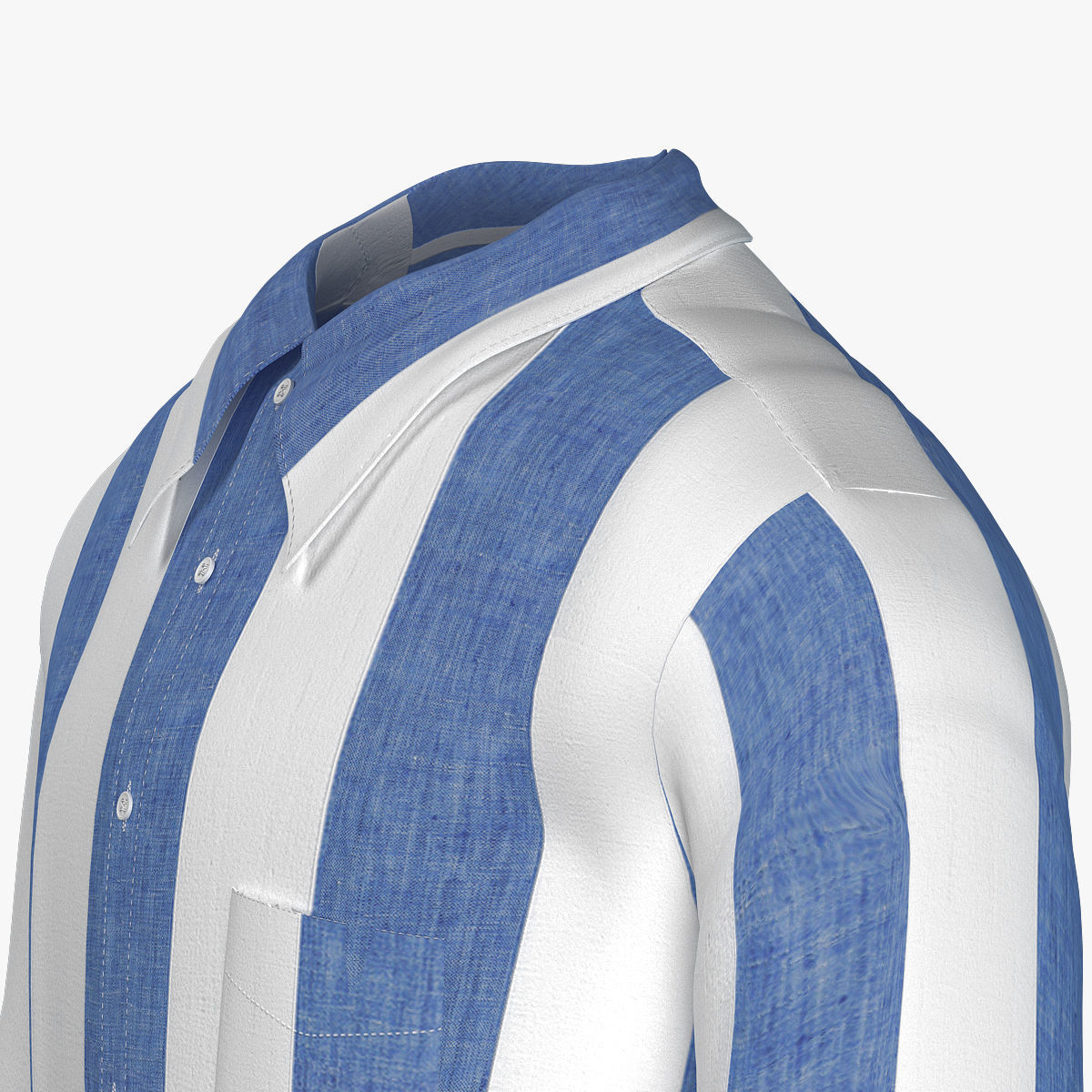 Classic Striped Shirt   3D model_8