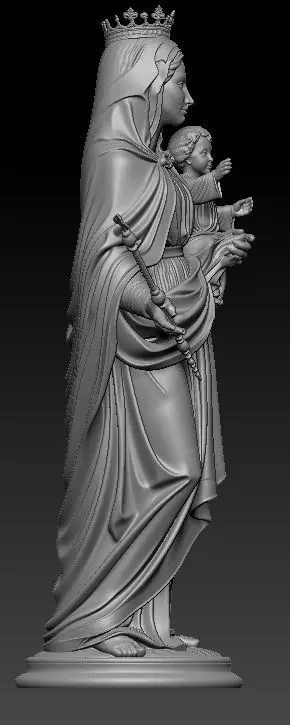 VIRGEN MARIA AUXILIADORA 3D print model