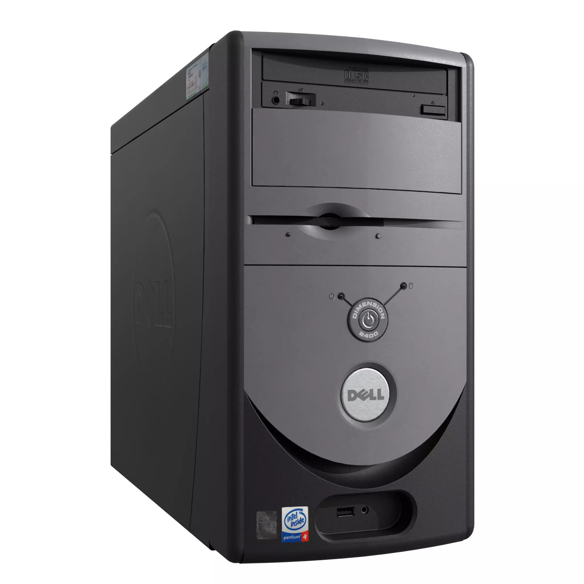 Old Desktop Computer Tower PC Retro 2000s Office 3D Model 3D model